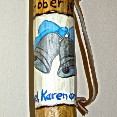 Custom Made Commorative   Hand Painted Hiking Stick
