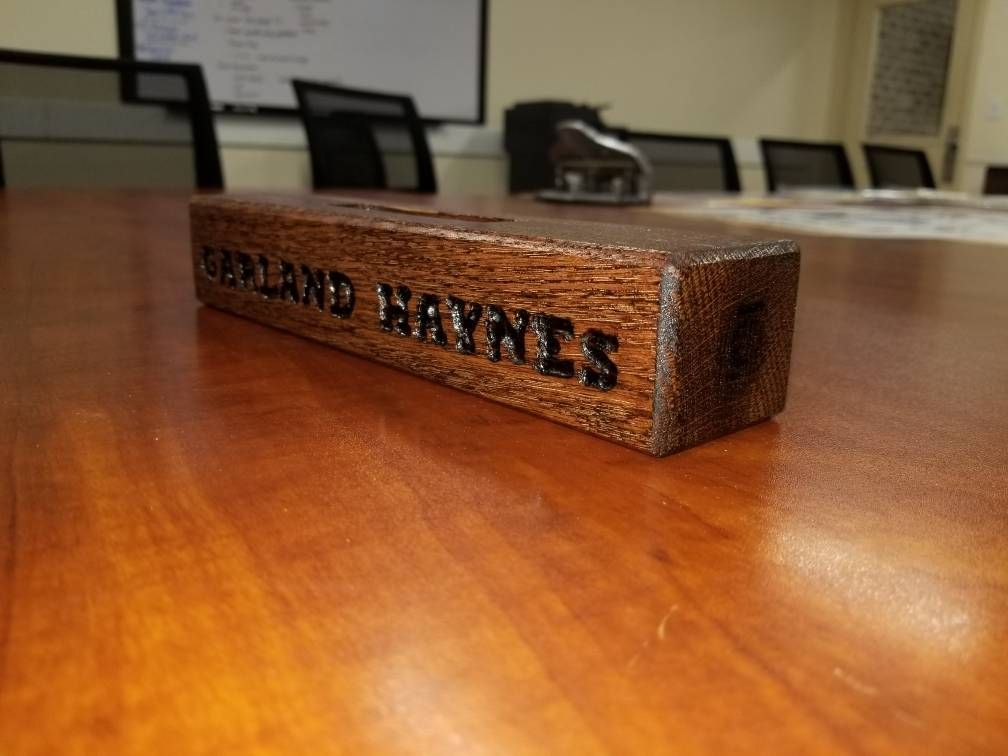 Custom Executive Desk Name Plaque By The Bearded Craftsman Custommade Com