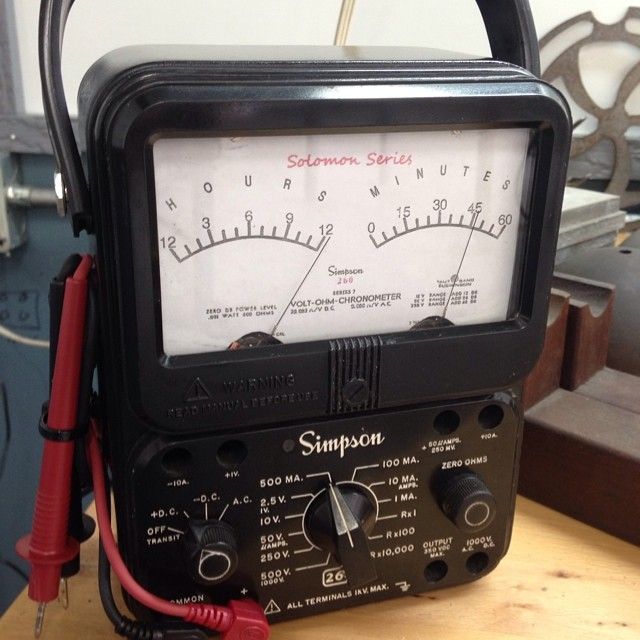 Custom Made Analog Meter Clock In A Simpson 260 Meter Housing by