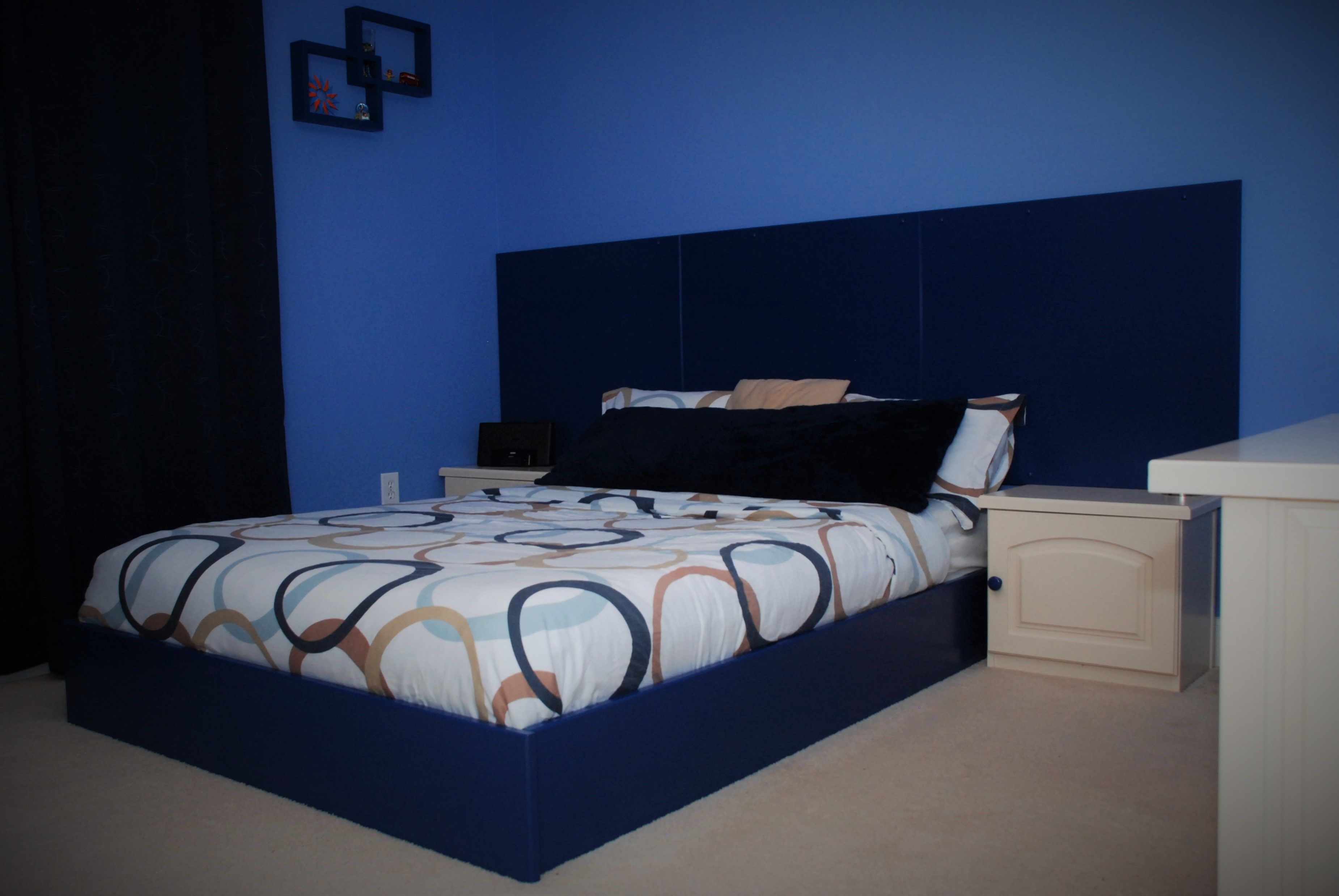Hand Made Bedroom Set In Blue by Belak Woodworking LLC