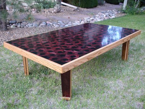 Custom Made Red Wine Inspired Asian Style Dining Table