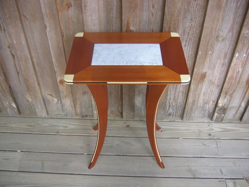 Custom Made Marble Top Accent Table