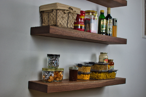 Custom Made Pantry Shelves, Wood Pantry Shelf, Floating Pantry Shelf, Kitchen Pantry Shelf, Pantry Storage Shelf
