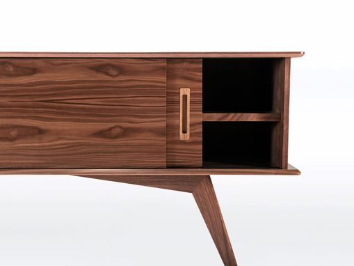 Custom Made Modern Sideboard Buffet In Solid Walnut Wood "Montecito"