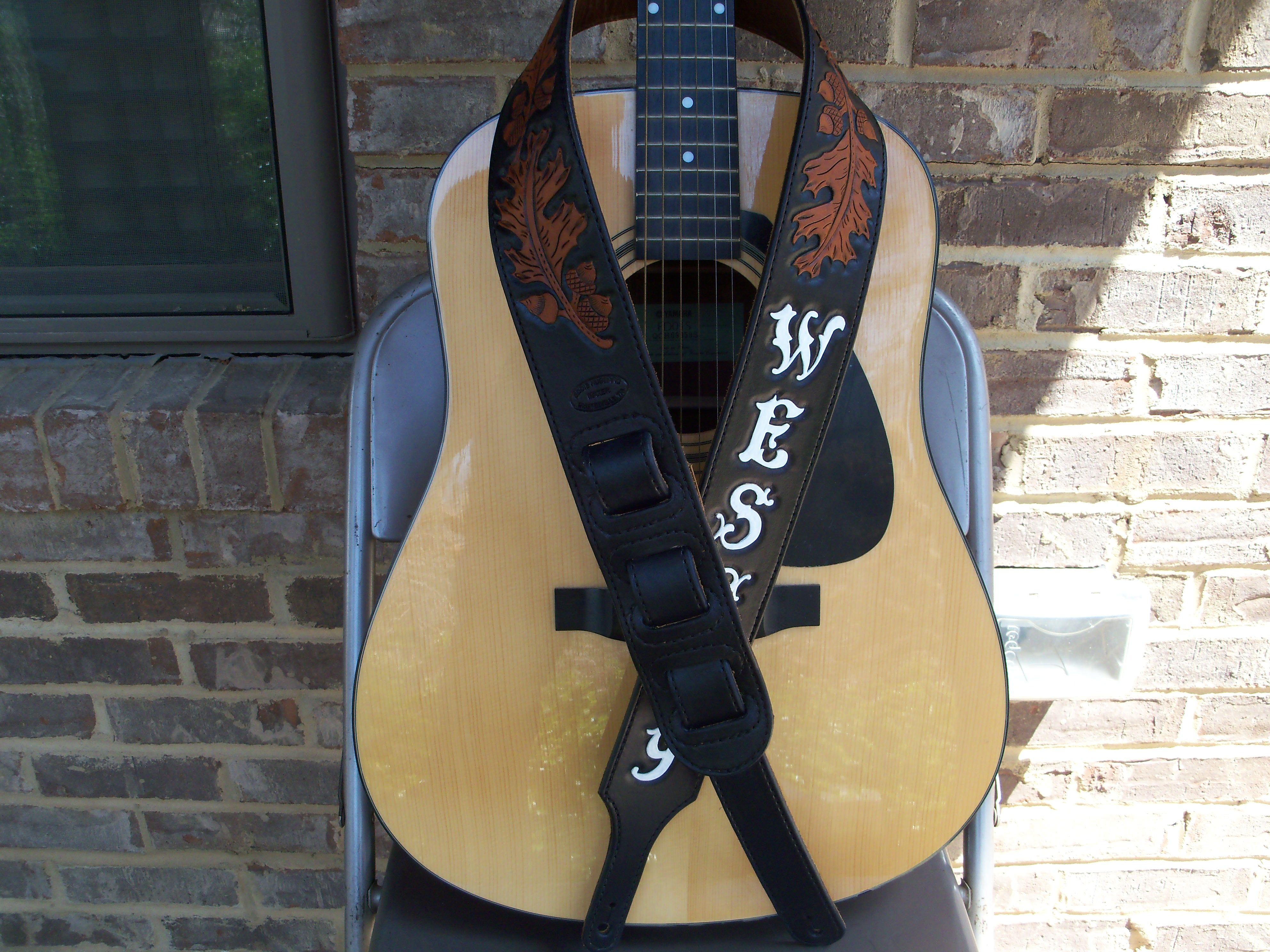 Hand Made Handmade Guitar Strap by Hubbard Leather