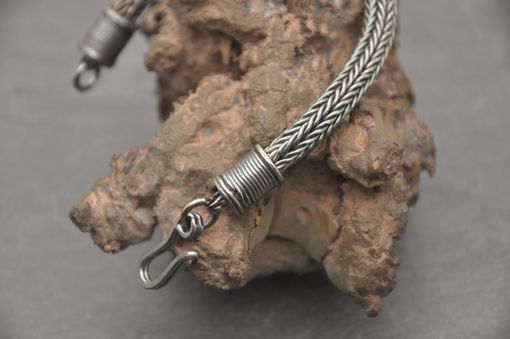 Custom Made Large Classical Loop In Loop Bracelet With Hand Built End Caps