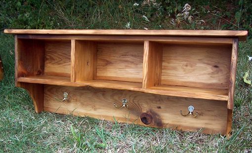 Custom Made Coat Rack Cubby Shelf For Entryway Made From Reclaimed Pine