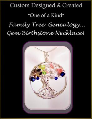 Custom Made Family Birthstone Tree, Tree Of Life, Necklace, Birthstone Necklace,Wife, Gift, Mother