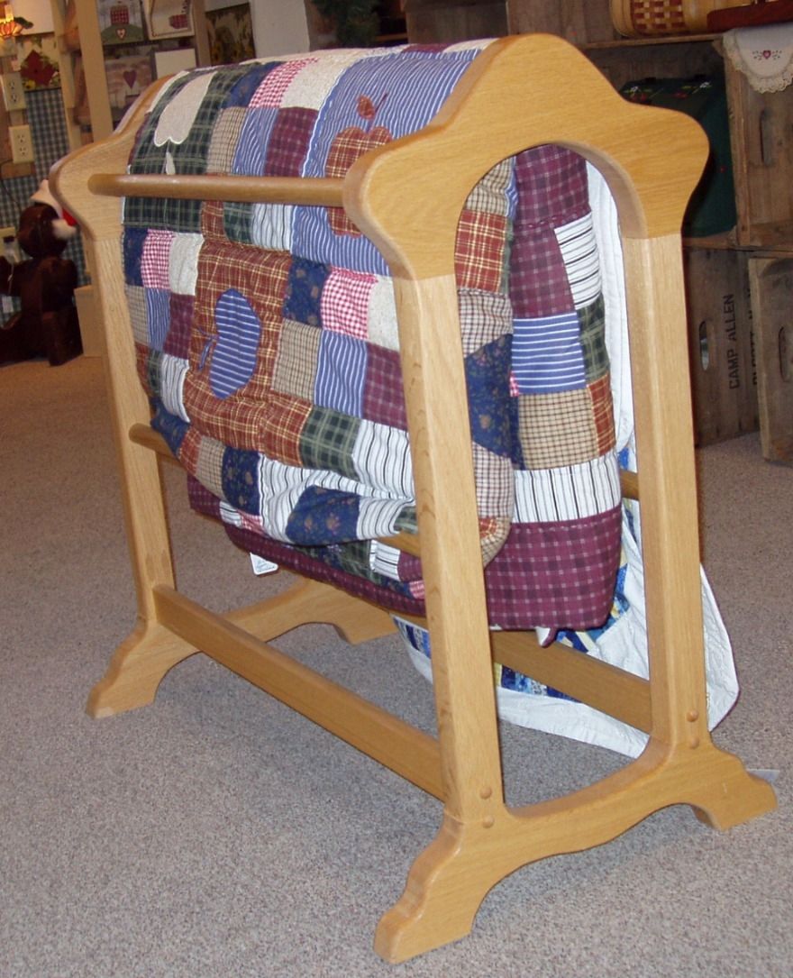 Hand Crafted Quilt Rack by Windy Woods Woodworking and Turning