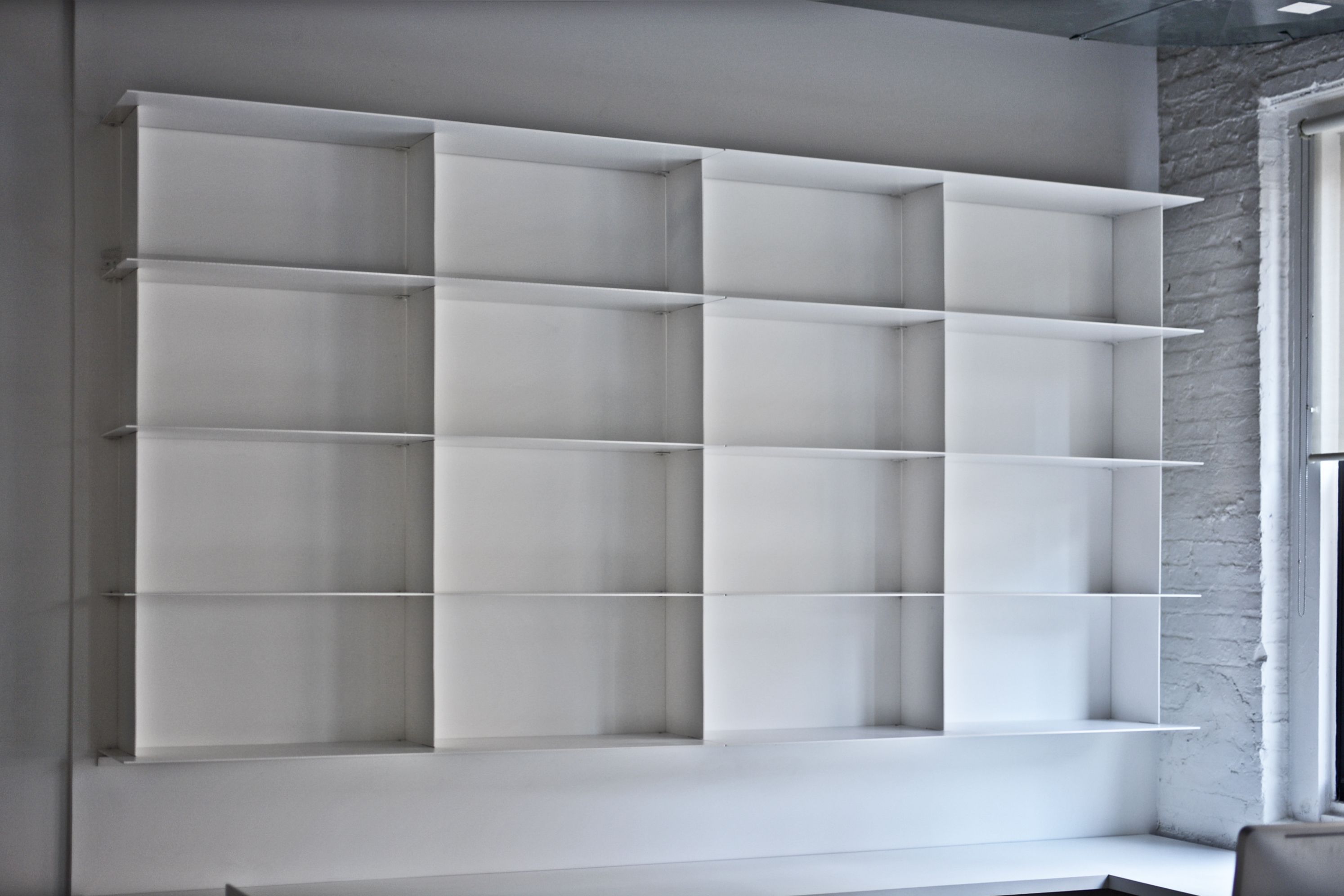 Hand Made Minimal White Powder-Coated Steel Shelves By MATO ...