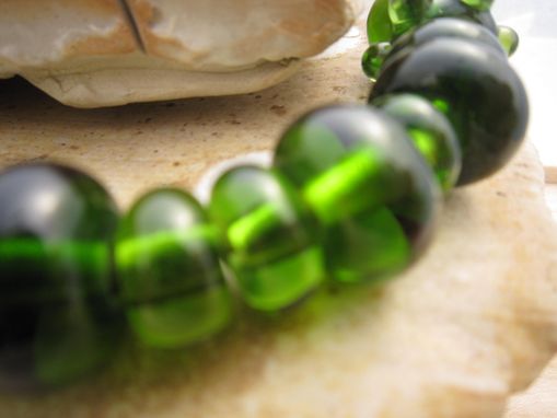 Custom Made Hand Made Recycled Wine Bottle Glass Beads