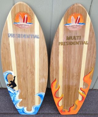 Custom Made 2ft Bamboo Outdoor Wood Surfboard Sign