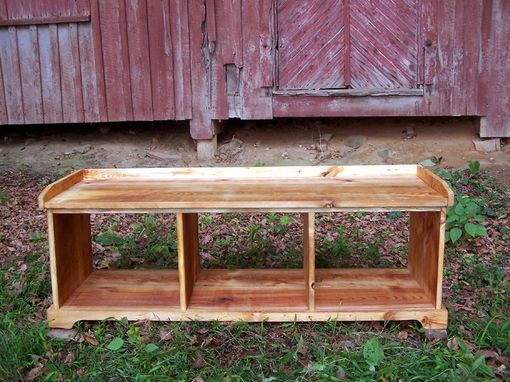Custom Made Classic Reclaimed Heart Pine Country Hall Storage Bench