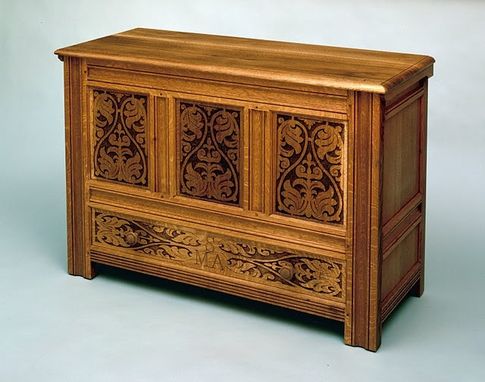 Custom Made Carved Frame And Panel Blanket Chest