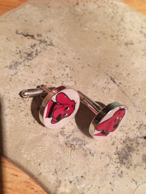 Custom Made Sterling Silver And Resin Cuff Links