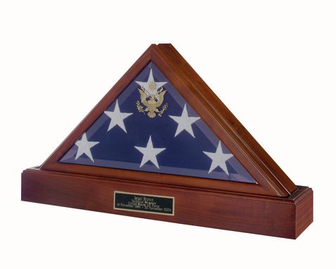 Custom Made Burial Flag Display Case