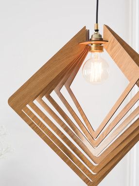 Custom Made Wood Chandelier Lighting  Ceiling Light Fixture  Hanging Lamp