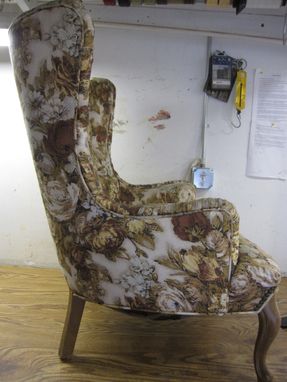 Custom Made Reupholstered Wingback Chair