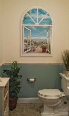 Custom Made Bathroom Faux Window Mural