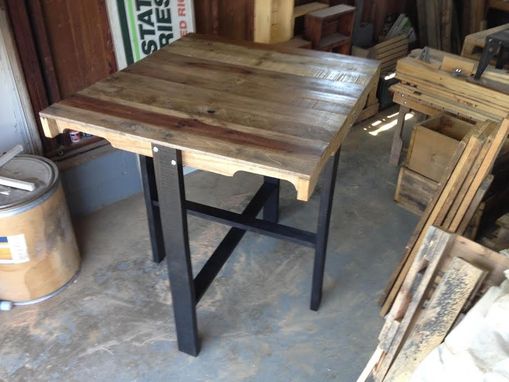 Custom Made Reclaimed Oak Pub Table