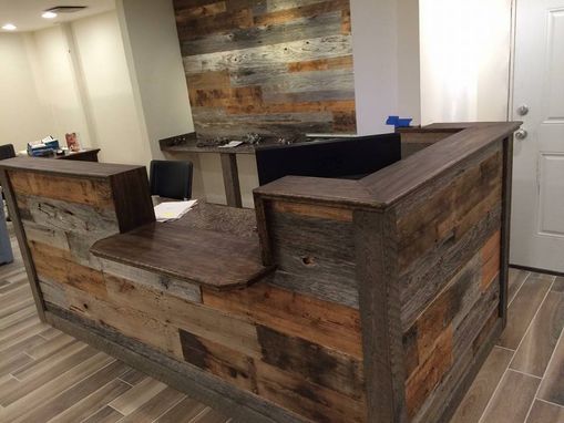 Hand Made Custom Barn Wood Reception Desk by Defiance ...