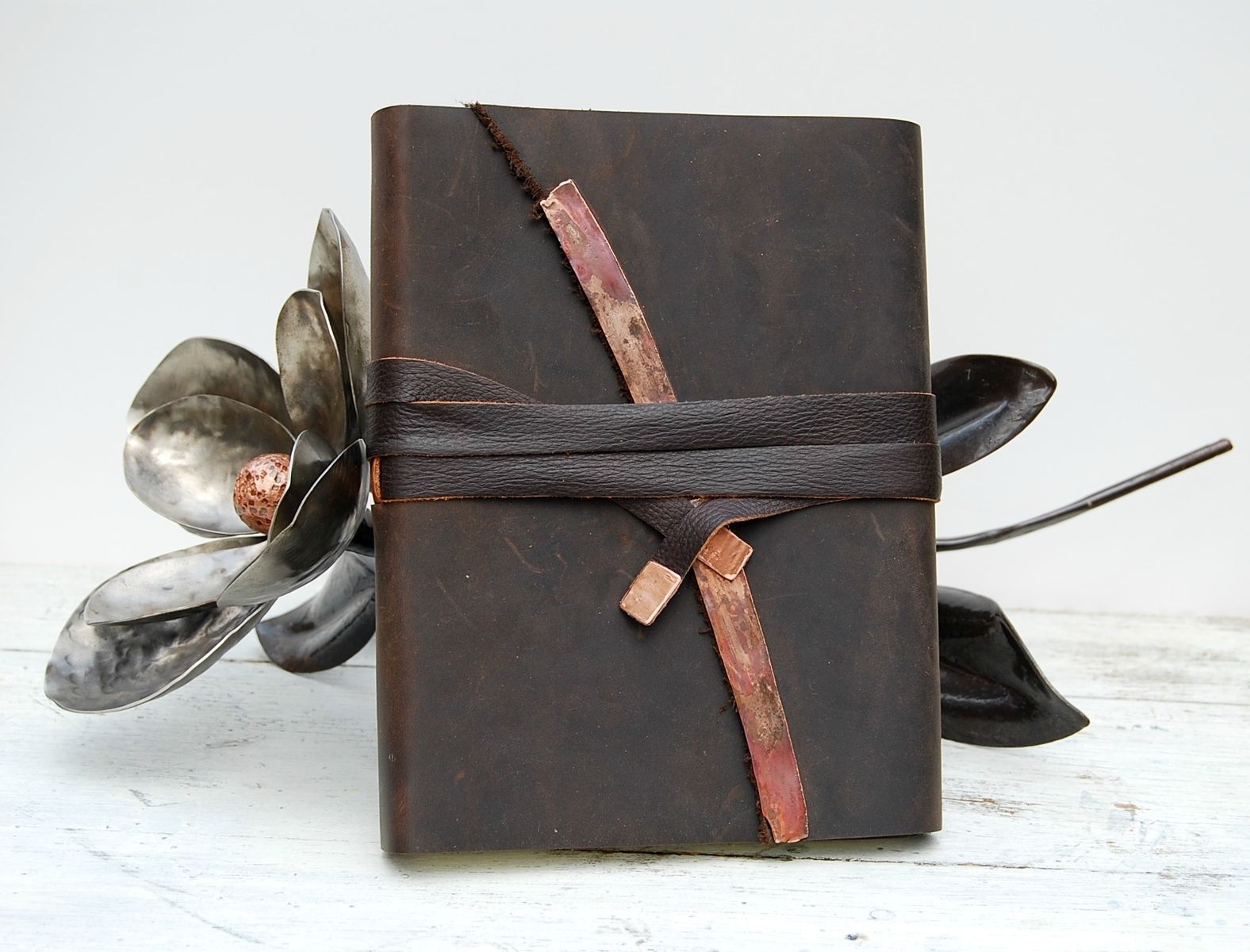 Hand Made Custom Handmade Leather Bound Travel Journal by NewSouthBooks ...
