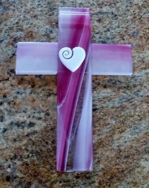 Custom Made Fused Glass Cross