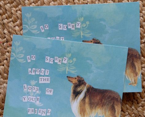 Custom Made Dog Sympathy Card Set