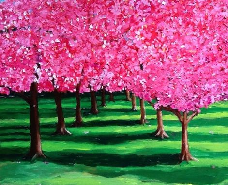 Custom Made Cherry Blossom Grove Notecard Set