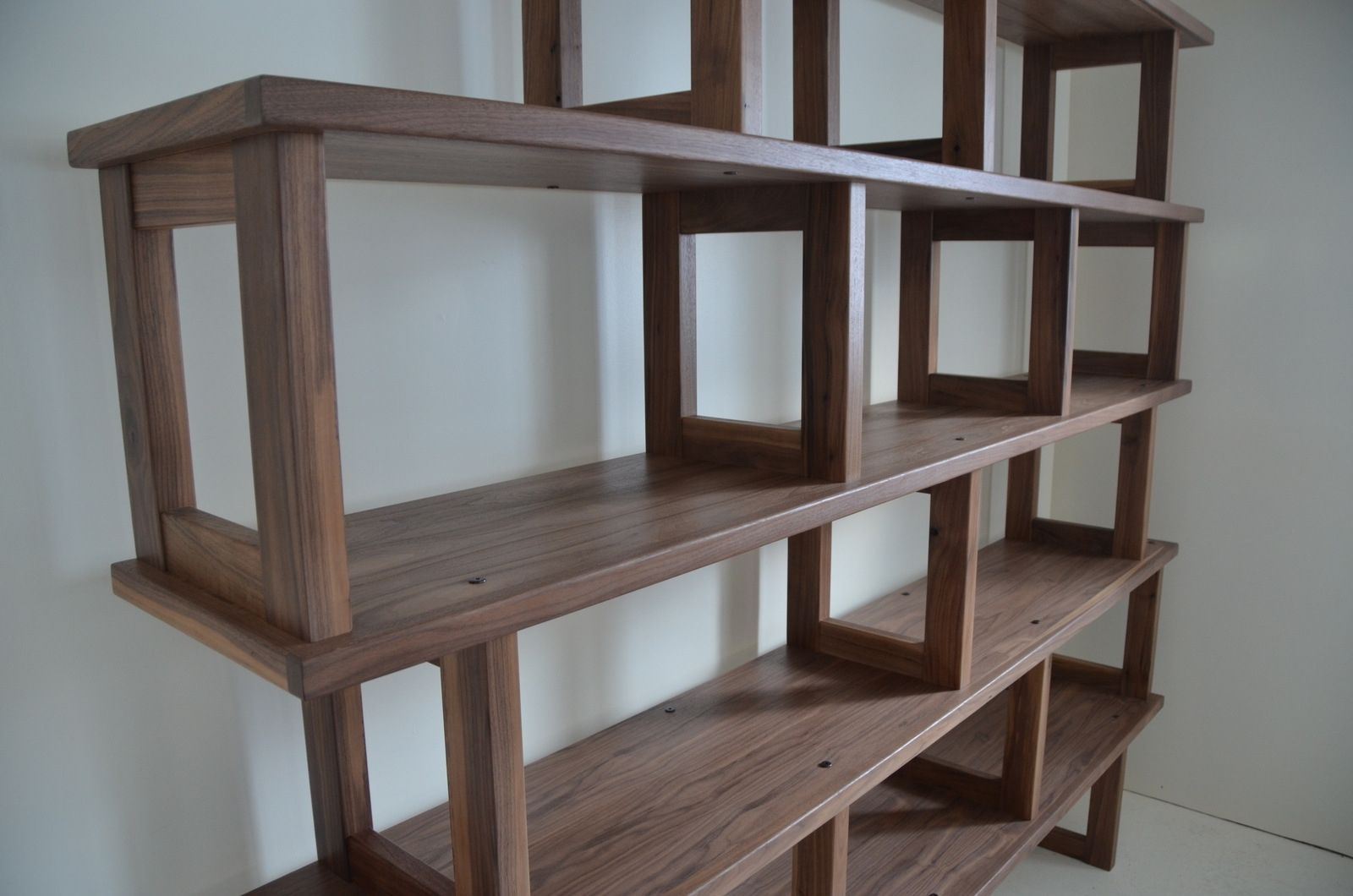 Hand Crafted Walnut Bookcase, Modern And Modular by Packsaddle Road
