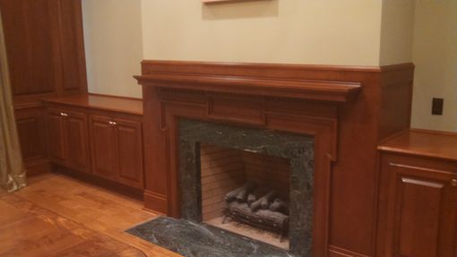 Custom Made Custom Fireplace Mantel And Cabinetry
