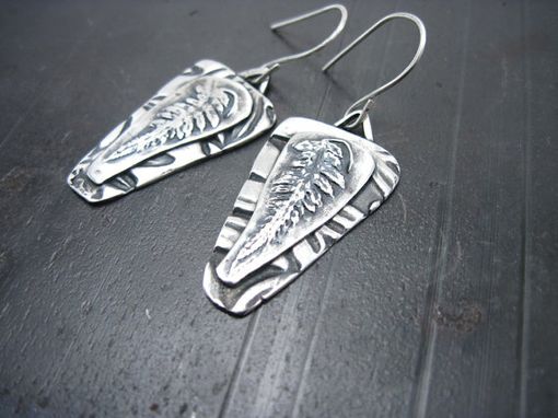 Custom Made Fine Silver Fern Earrings