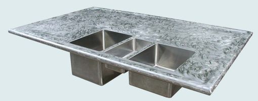 Custom Made Stainless Countertop With Butterfly Finish
