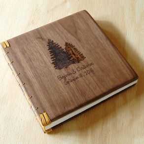 Custom Wedding Guest Books Custommade Engraved Wood Wedding Or Vacation Home Guest Book