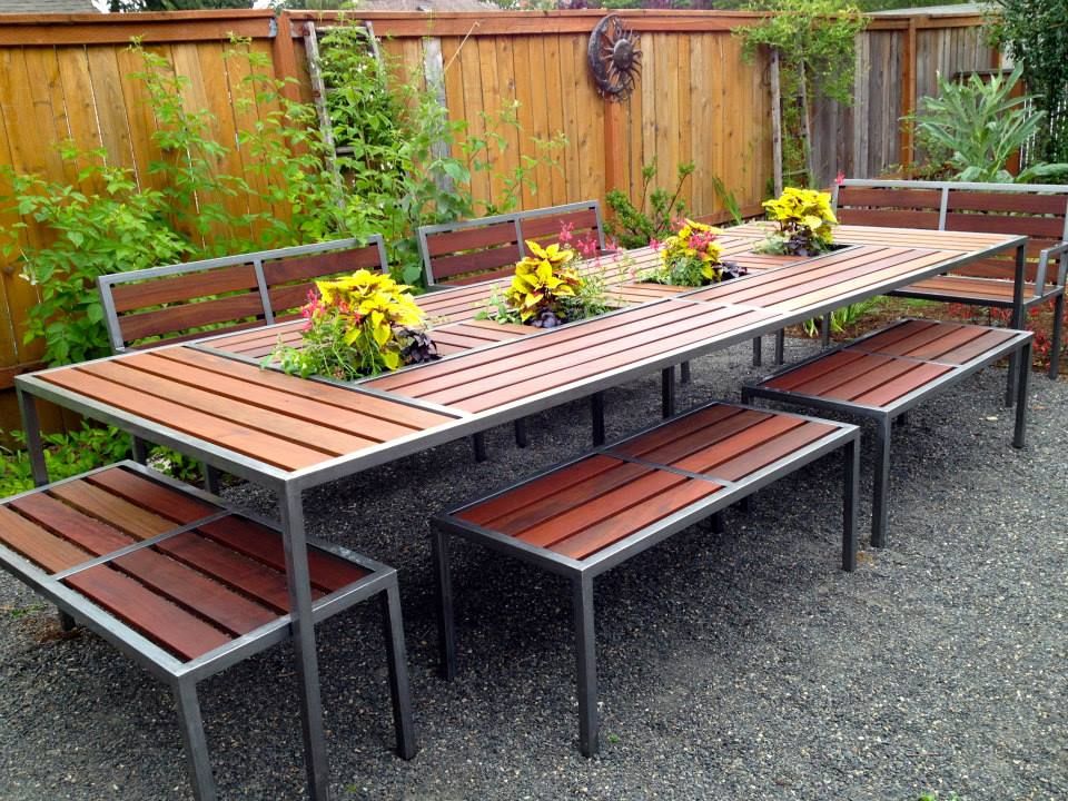 Ipe Outdoor Center Piece Table, Ipe Wood Outdoor Furniture