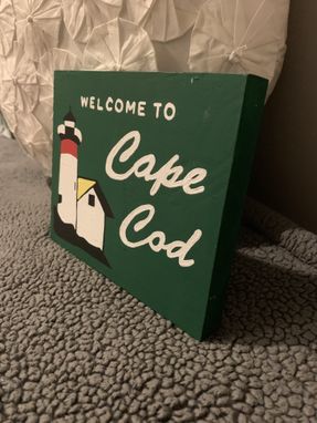 Custom Made Welcome To Cape Cod Wood Sign