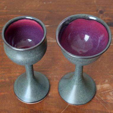 Custom Made Custom Ceramic Wine Glasses, Goblets, Or Chalices For Wine Tasting, Toasts, Dining