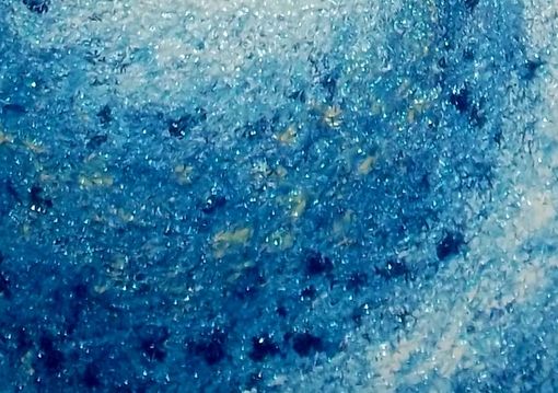 Custom Made Abstract Painting, Original Painting, Blue White Textured Palette Knife Art, Impasto Storm - 24x48