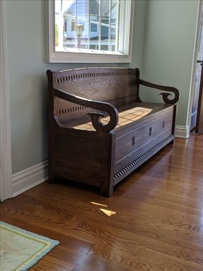 Custom Made Custom Oak Bench