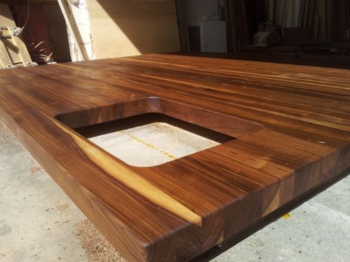 Custom Made Thick Walnut Top For Kitchen Island