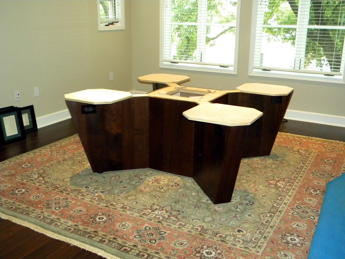 Custom Made Square Conference Table by North Texas Wood Works