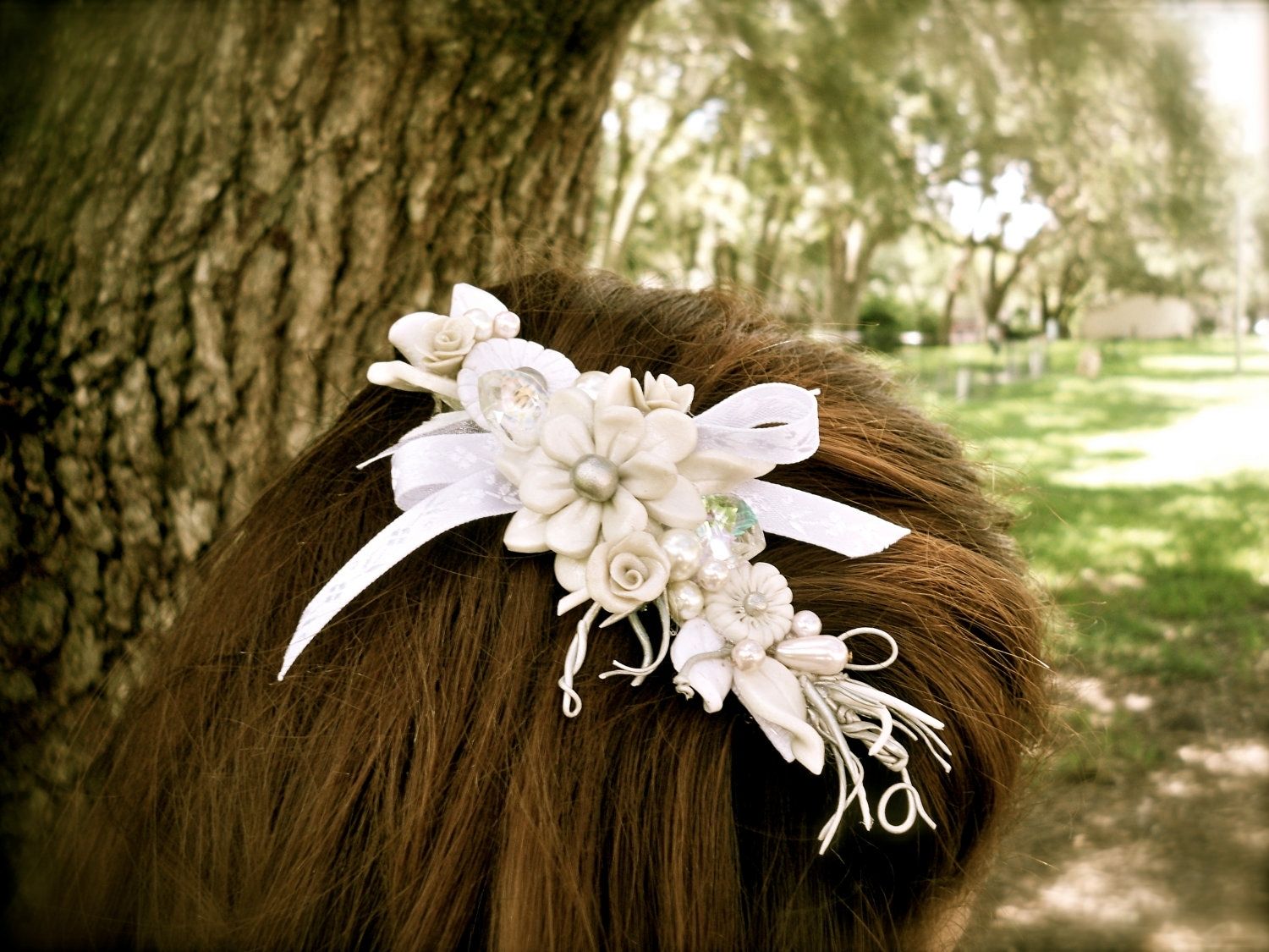 Custom Made Beautiful Bridal Hairpiece Unique And One Of A Kind