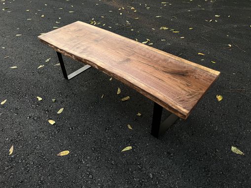 Custom Made Live Edge Walnut Coffee Table