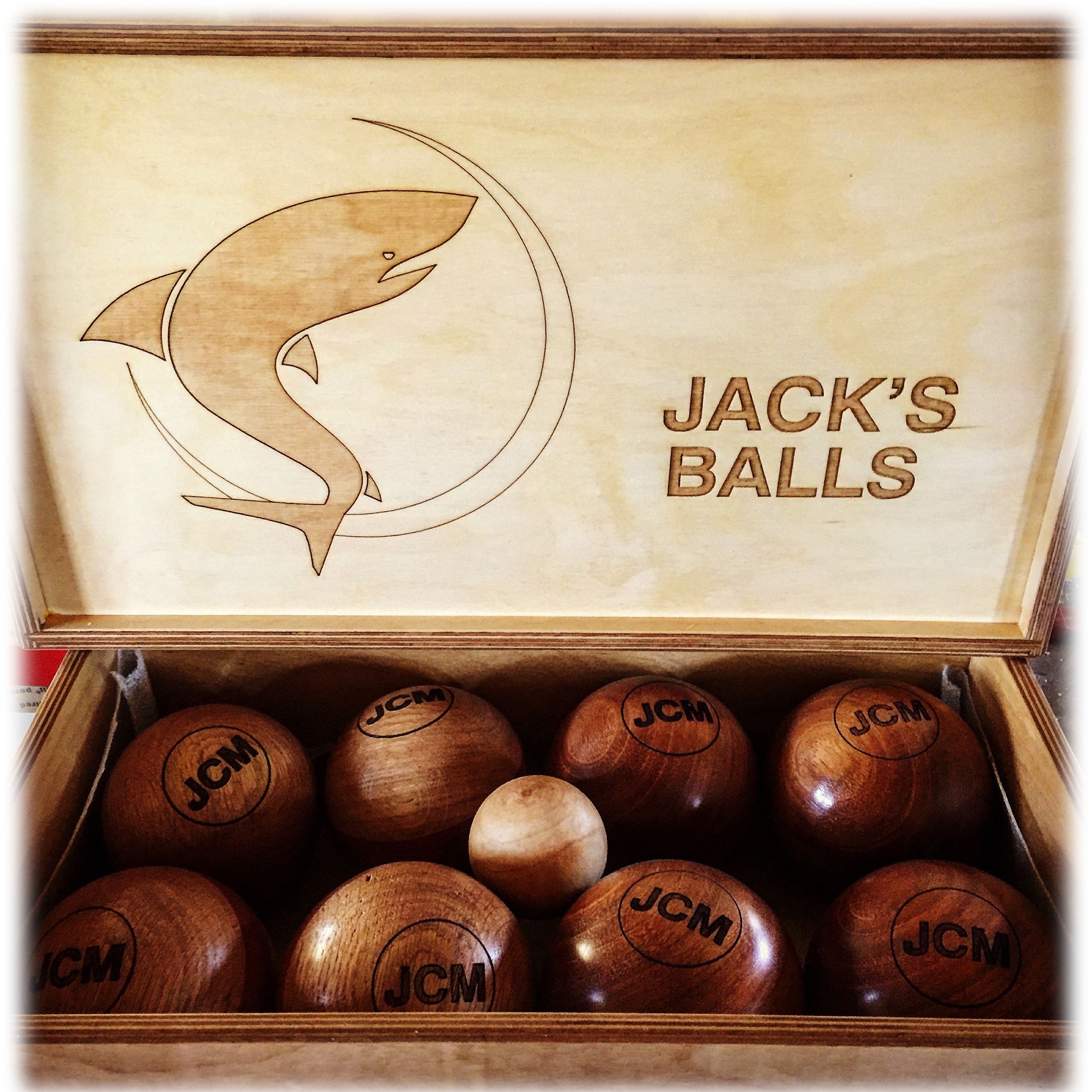 Hand Crafted Bocce Sets With Contrasting Woods by ShopDog Turnery