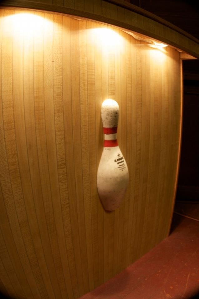 Hand Crafted Custom Bar Made From Reclaimed Bowling Lane by Whipple