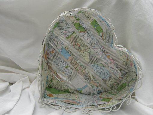 Custom Made Heart-Shaped Map Basket