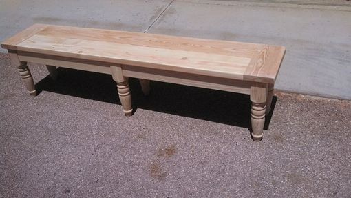 Custom Made Turned Leg Farmhouse Table