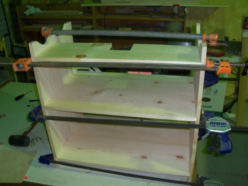 Custom Made White Wooden Kitchen Bookcase