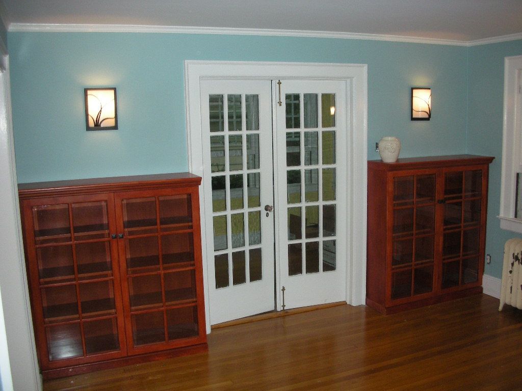 Custom Bookcases With Glass Doors By Hammer Time Studio S