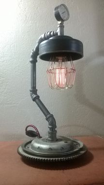 Custom Made Upcycled Automotive Parts Lamp